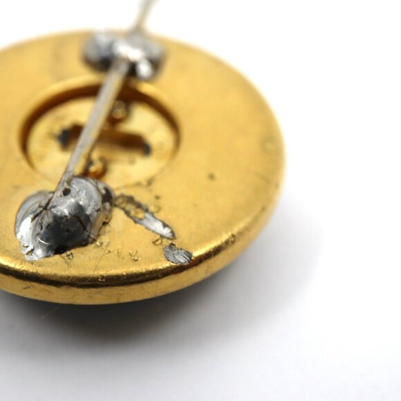 CHANEL Coco Mark Lapel Pin/Tie Clip Brooch in Gold and Black with Engraved Lo... - Picture 10 of 12